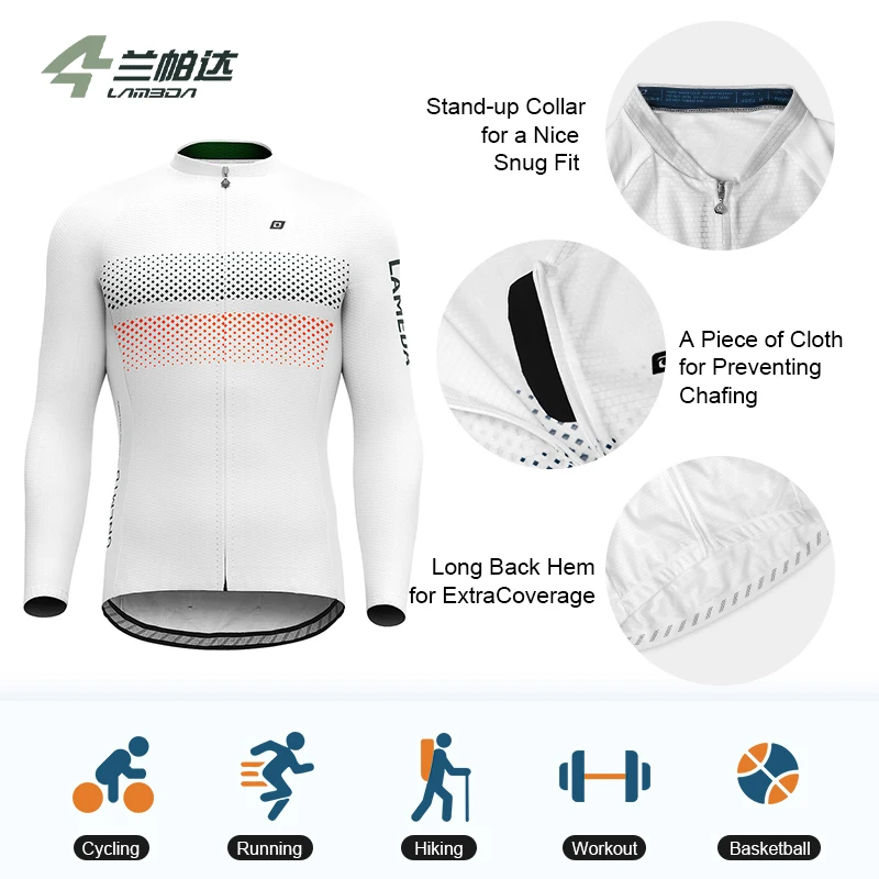 Lameda-Camiseta de ciclismo profesional para hombre y mujer, Jersey para bicicleta de montaña, transpirable, de manga larga, ropa deportiva