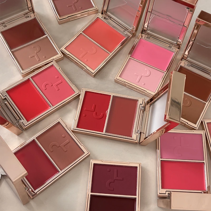 Hot Patrick Major Headlines Double Take Creme & Powder Blush Duo, Maquillaje Facial Duradero, Polvo de Cobertura Facial Natural, Colorete TA
