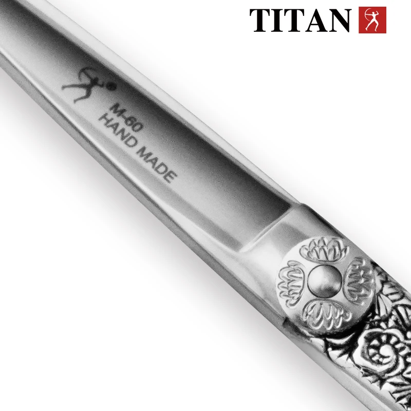Tijeras de Peluquería Profesionales Titan de Acero Japonés 440 de 6 Pulgadas para Corte de Barbería, Tijeras de Entresacar para Peluquería