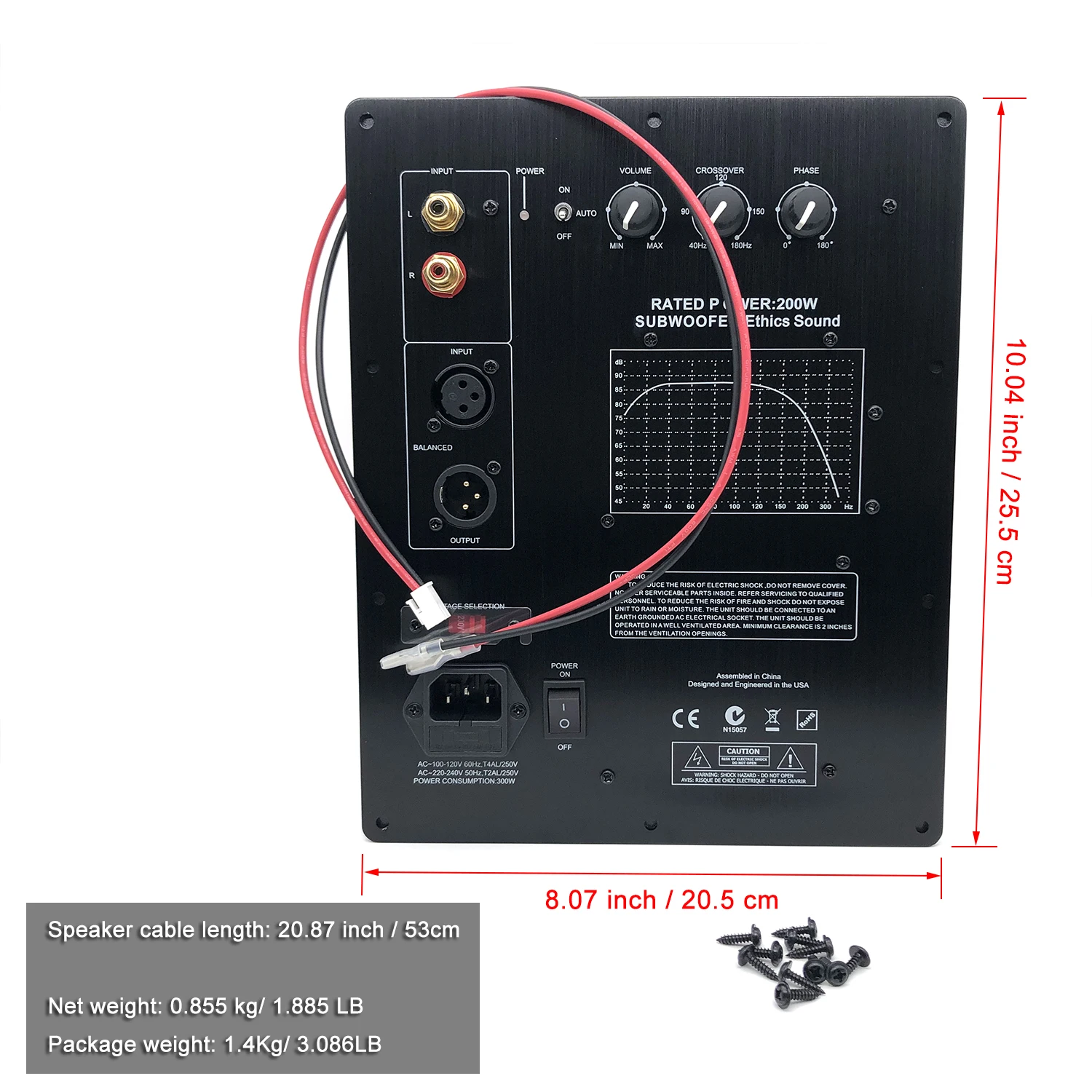 2025NEW HIFI placa amplificadora de subwoofer activo Digital de alta resistencia Mono 200W placa amplificadora de graves puros Audio de cine en casa 110/220V