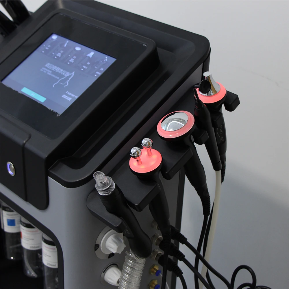 Máquina de Hidrodermoabrasión AOKO 10 en 1, Peeling Acuático, Inyección de Oxígeno, Cuidado Facial por Ultrasonido, Tensado de la Piel, Limpieza Profunda, Dispositivo de Belleza para Eliminar Puntos Negros, Acné y Poros, para Salón y SPA