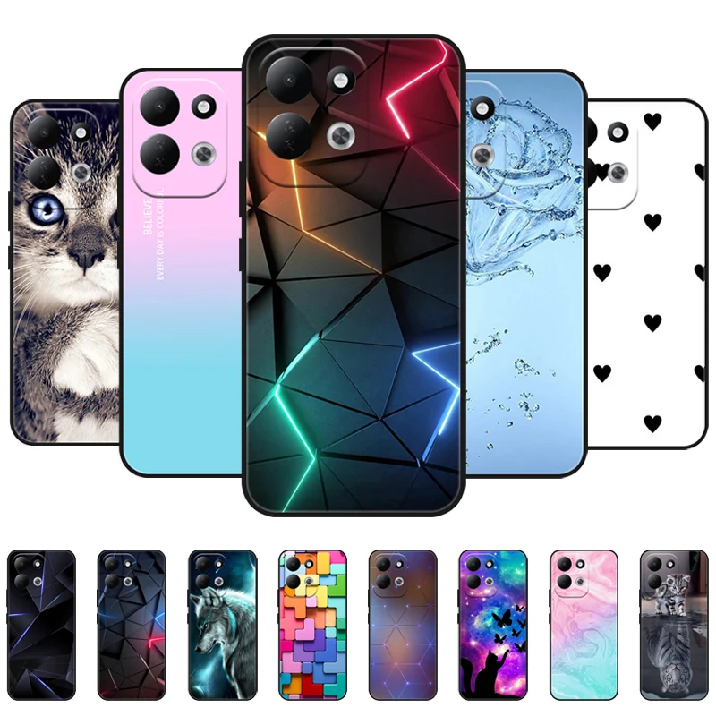 Funda para Xiaomi Redmi 17 4G 5G de silicona de lujo con estampado bonito, suave, de TPU, para la parte trasera del teléfono Redmi17, a prueba de golpes, funda protectora.