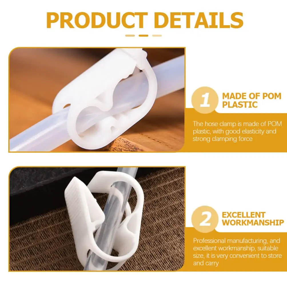 Abrazadera de plástico para Control de flujo, catéter médico ajustable para tanque de peces, regulador de flujo de manguera, 10/50/100
