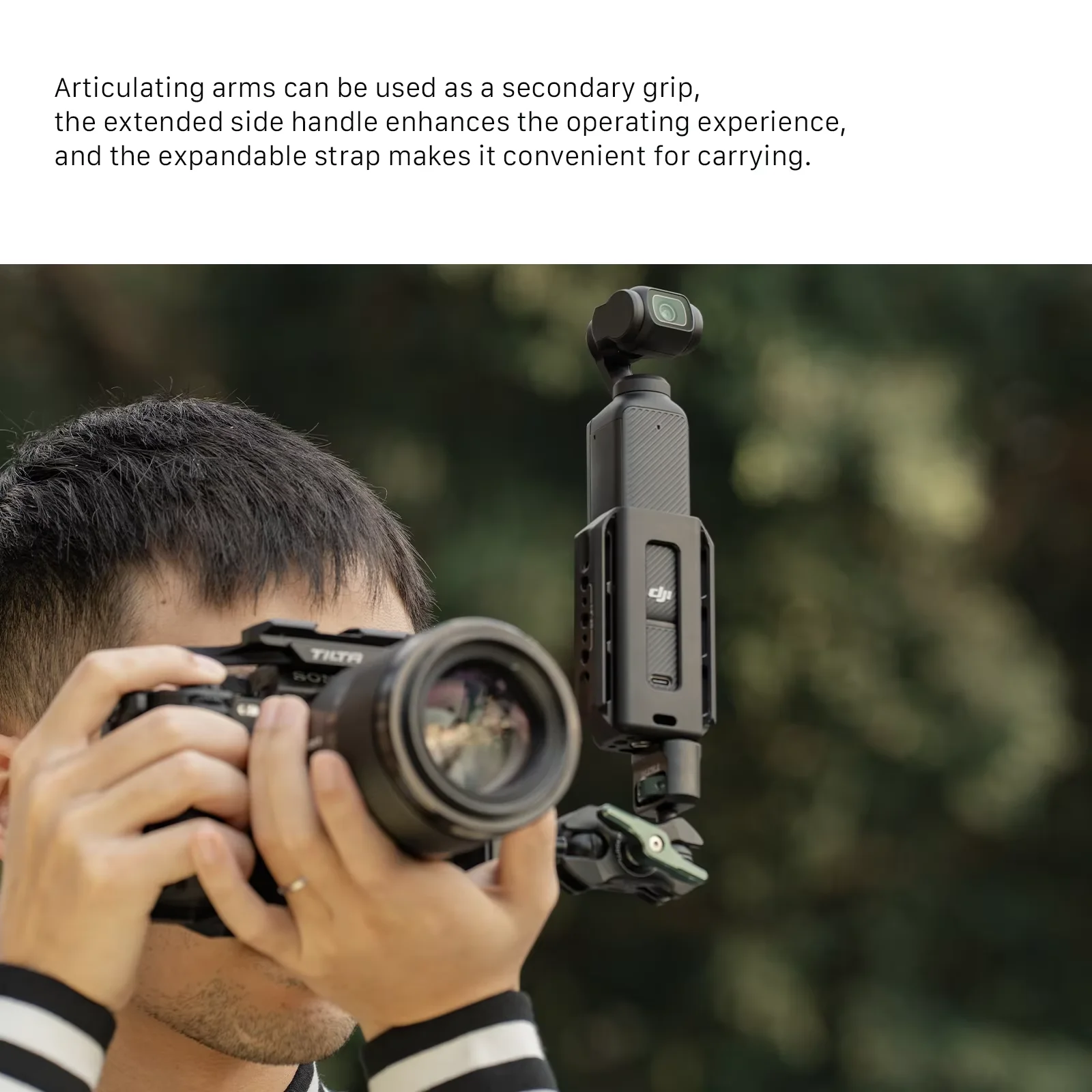 TILTA DJI Osmo Pocket 4 Pro Cage, Adaptador de Carcasa para Pocket 3/4, Accesorio de Base Fija para Montaje en Coche, Compatible con DJI Pocket 4/3 TA-T65-AME-B