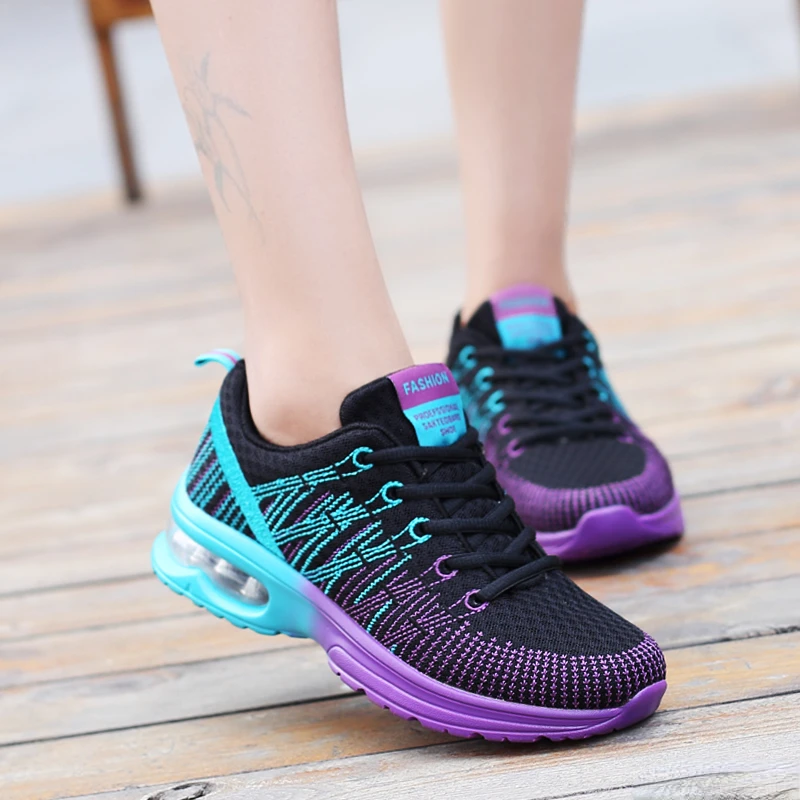 Zapatos deportivos para mujer, zapatos para correr al aire libre de alta calidad, zapatillas deportivas informales transpirables para atletismo, zapatos deportivos antideslizantes para caminar para mujer