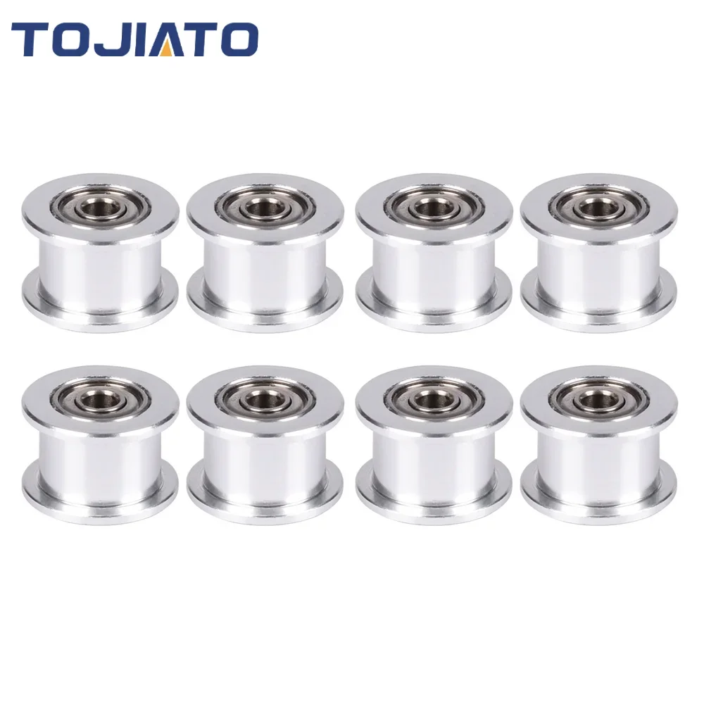 Polea de distribución tensora GT2, diámetro de rueda de 16/20 dientes, 3/5mm, ancho de dientes de engranaje de aluminio de 6/10mm para impresora Reprap Ender 3 CR10, 2/4/6 Uds.