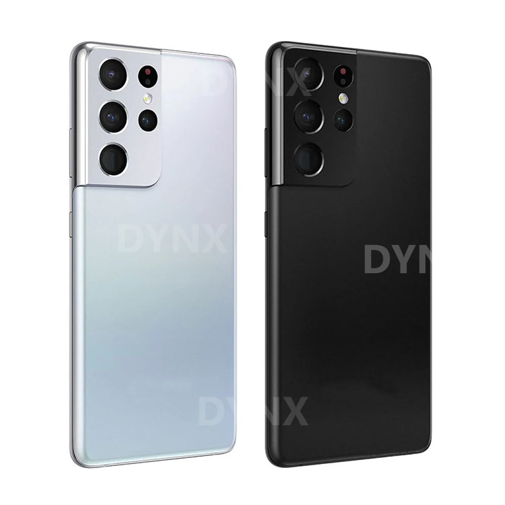 Para Samsung Galaxy S21 Ultra cubierta trasera de batería Panel de vidrio puerta trasera funda carcasa lente de cámara reemplazar