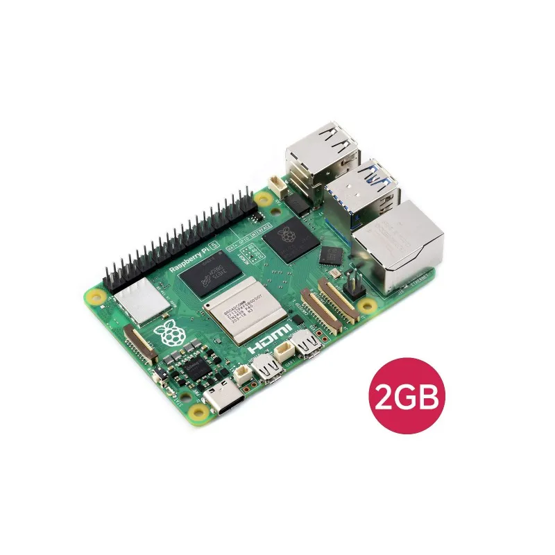 Raspberry Pi 5 de VoltS con opciones de 2GB/4GB/8GB de RAM y procesador BCM2712, CPU Arm Cortex-A76 de cuatro núcleos a 2.4GHz y 64 bits.