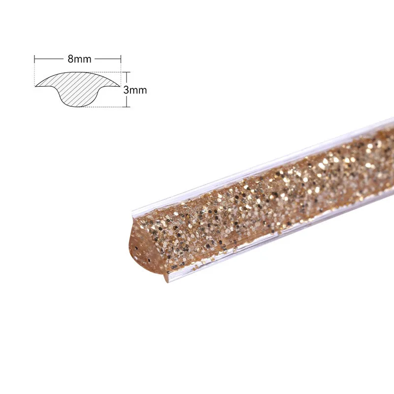 Tira de borde autoadhesiva de línea cóncava, cinta para huecos a prueba de humedad, decoración de pared de fondo para cocina, baño y sala de estar, 5M por rollo
