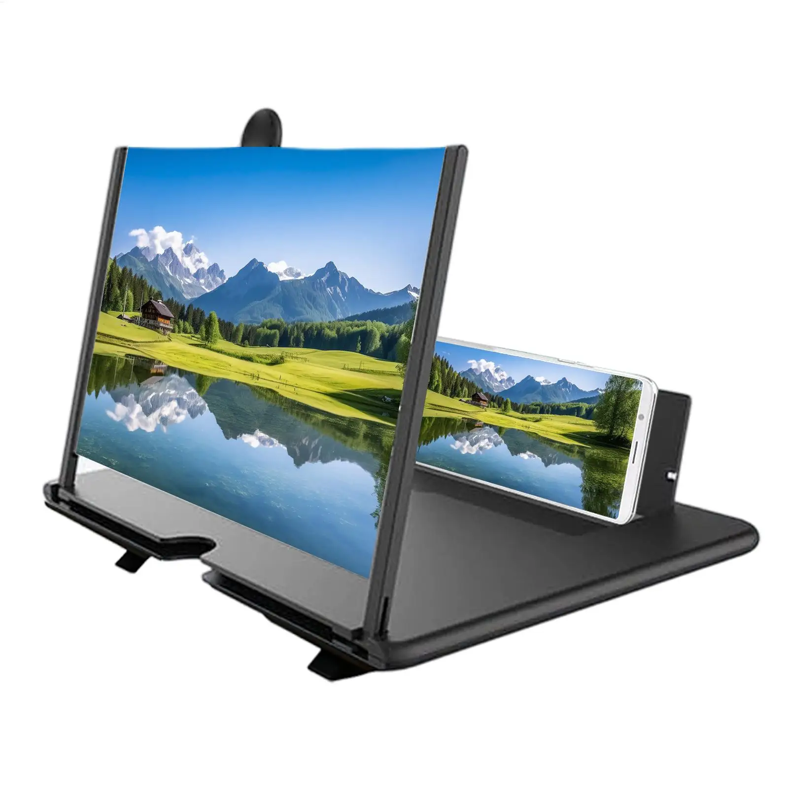 Amplificador de Pantalla para Teléfono, Lupa 3D HD de Sobremesa para Celulares, Ideal para Personas Mayores, Ver Videos, Noches de Cine, Hogar, Viajes y Descanso