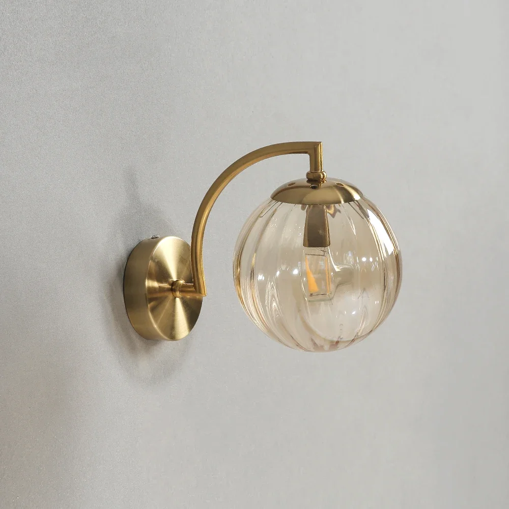 Lámpara de pared Led moderna, luz de pared de cristal de color, candelabro de noche minimalista nórdico para sala de estar, dormitorio, comedor, cocina, accesorio de iluminación interior