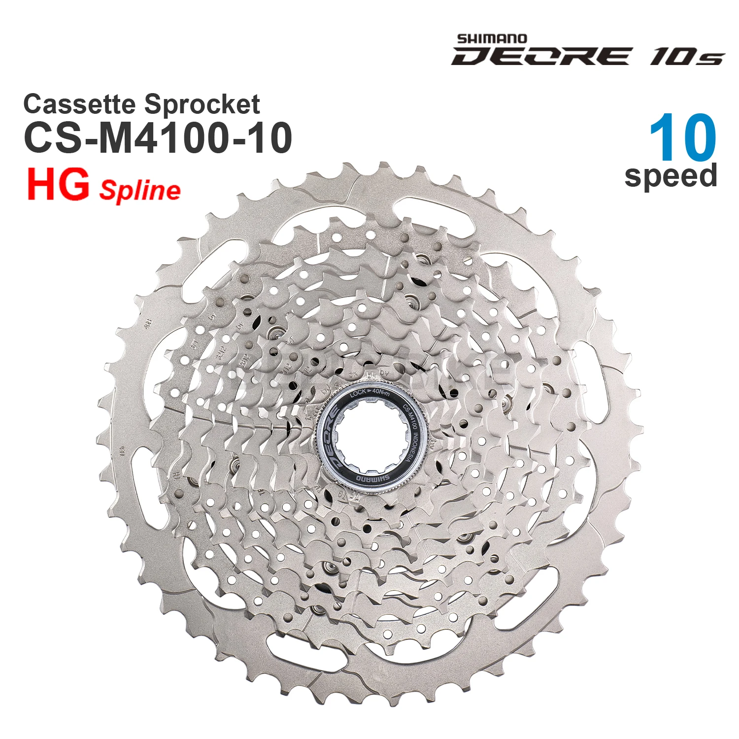 SHIMANO DEORE M4100 Piñón de casete de 10v CS-M4100-10 10 velocidades - HYPERGLIDE -11-46T, 11-42TOriginal