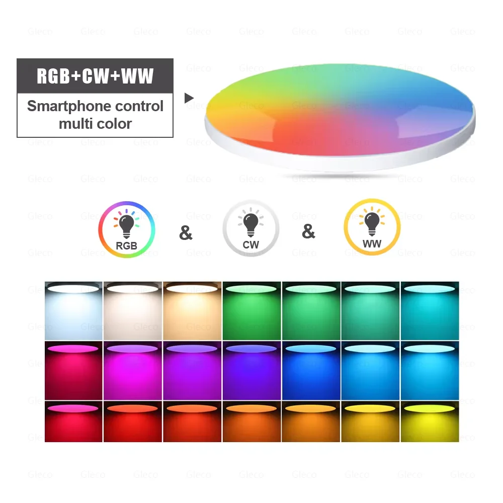 Tuya Wifi/Zigbee luz de techo RGBCW lámpara de techo Led sala de estar decoración del hogar lámpara inteligente para aplicación Smart Life Alexa Google Home