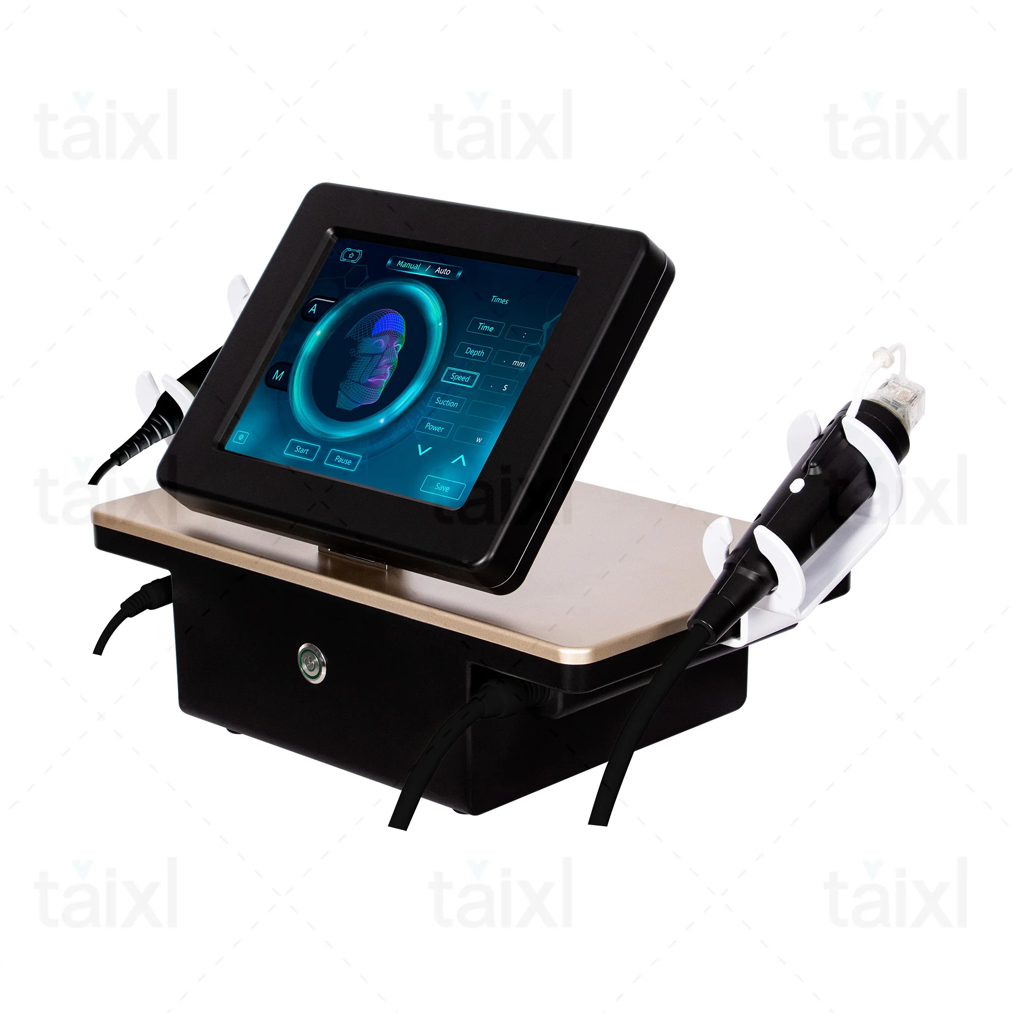 Máquina de Microagujas RF 2 en 1, Agujas de 10, 25 y 64 Pines, Microagujas Nano Fraccionadas, Máquina de Belleza para la Piel con Radiofrecuencia