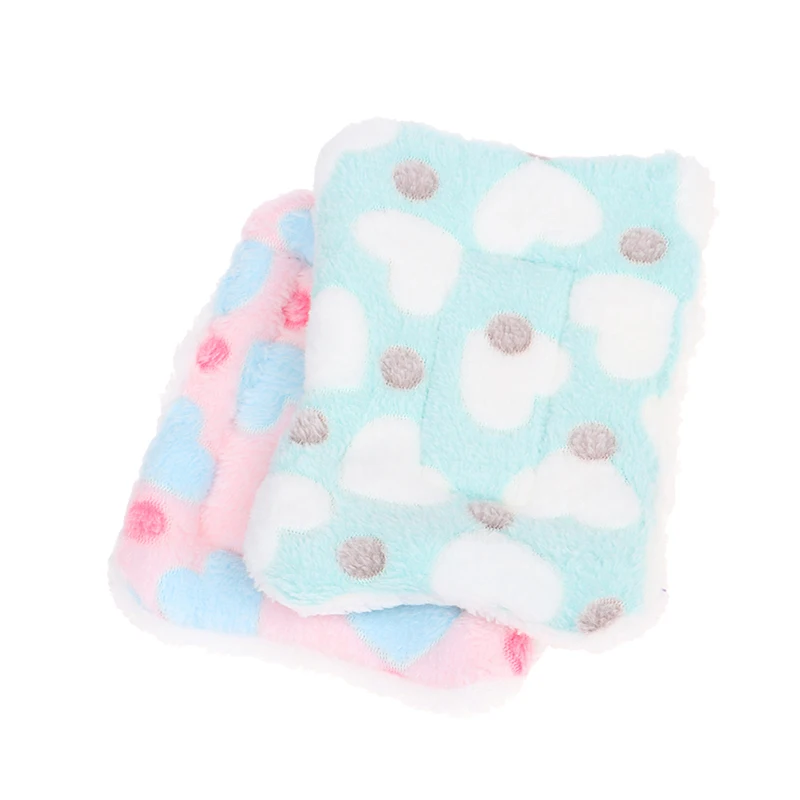 Estera de felpa de invierno, saco de dormir lavable para animales pequeños, almohadilla de cama cálida de lana para mascotas para conejo, Chinchilla, hámster, conejillo de indias