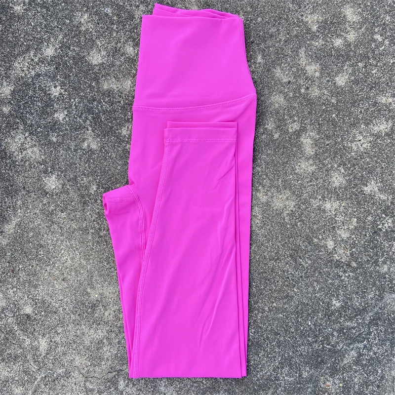 Mallas deportivas de Yoga de 25 "con bolsillos, mallas de cintura alta para gimnasio para mujer, pantalones de Yoga suaves para Fitness de talla grande, pantalones de entrenamiento para correr