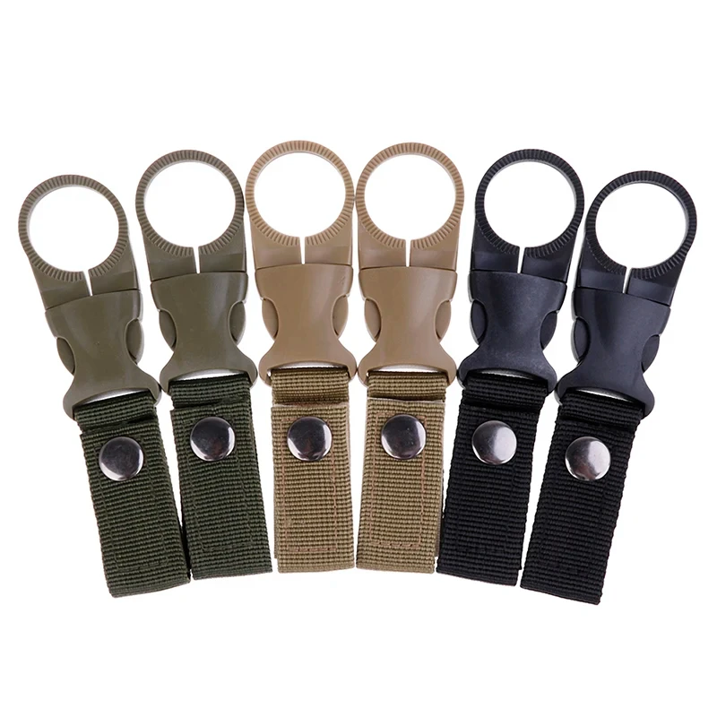 Ganchos multifuncionales de nailon para botellas de agua, clip para colgar en la mochila, hebilla de cinturón para escalada al aire libre, 2 uds.