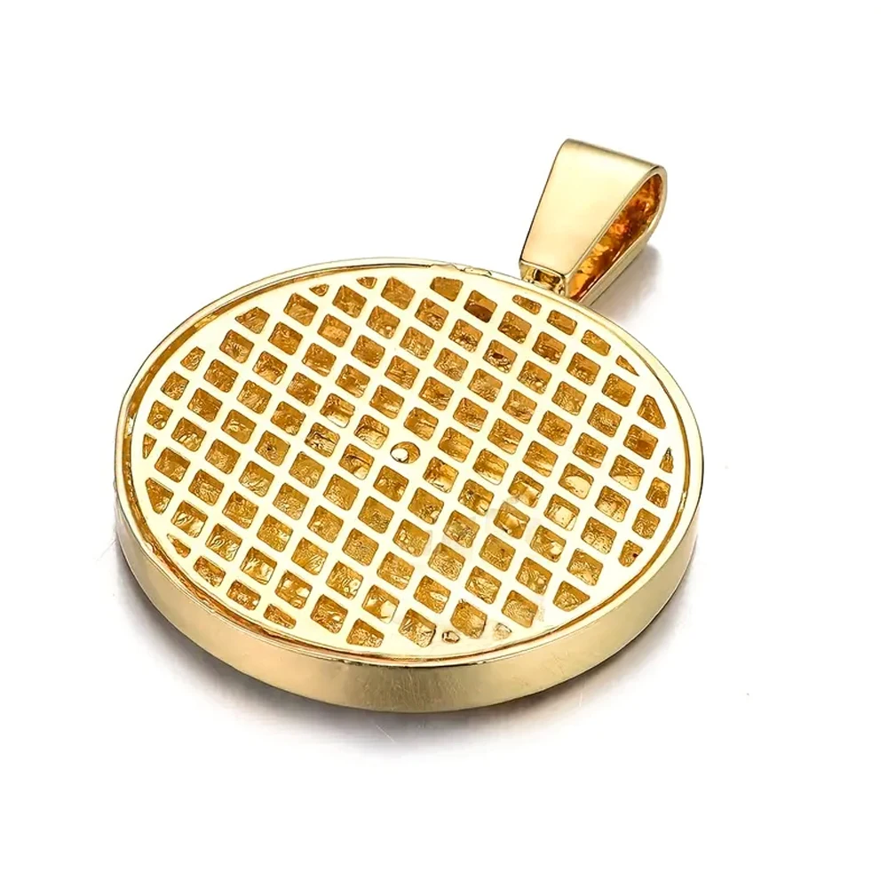 Nuevo colgante de última cena, collar de cadena cubana con cadena helada de 14mm, moda Hip Hop, colgante para hombres, collares de tenis, joyería