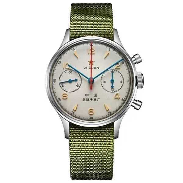 Relojes para hombre 1963 piloto reloj automático 42mm impermeable retro cronógrafo de cuarzo reloj de vestir vintage