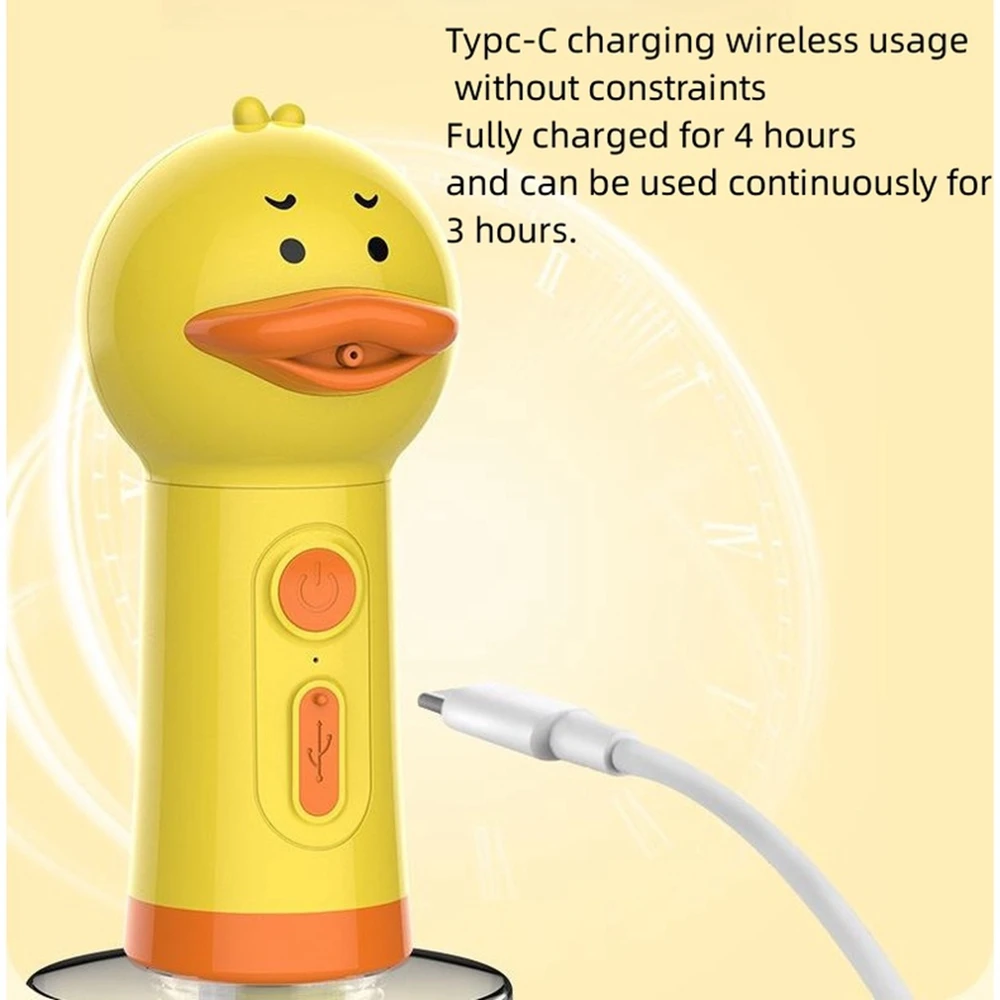 Máquina de espuma eléctrica para limpieza de mascotas, pato amarillo, carga Usb, dispensador automático de jabón, máquina de espuma, accesorios para mascotas