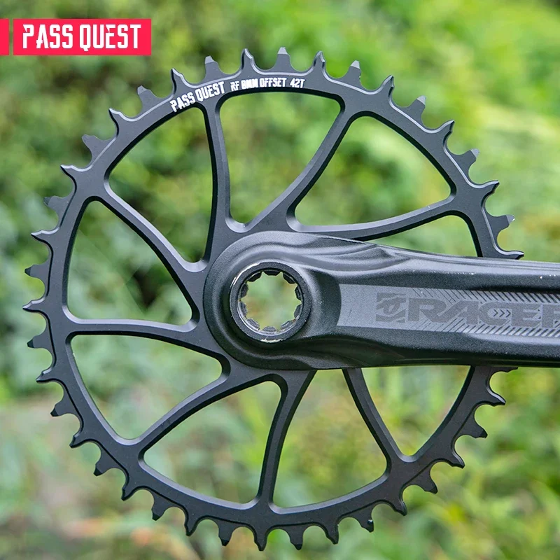PASS QUEST Platos anchos y estrechos compensados de 0 mm para manivelas de montaje directo de la serie RACEFACE