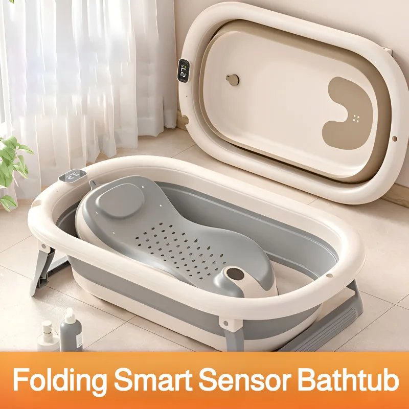 Bañera Plegable para Bebés, Solución de Baño Segura y Portátil para Bebés y Niños Pequeños, Apta para 6-12 Meses, Fácil de Usar