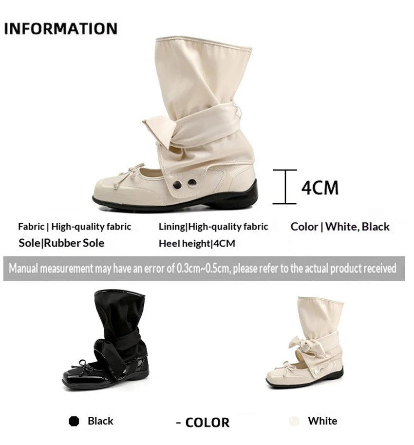 Botas de moda a media pantorrilla con lazo estilo Mary Jane, zapatos planos para mujer, novedad de verano 2026, botines cortos huecos de tres usos con plataforma extraíble.