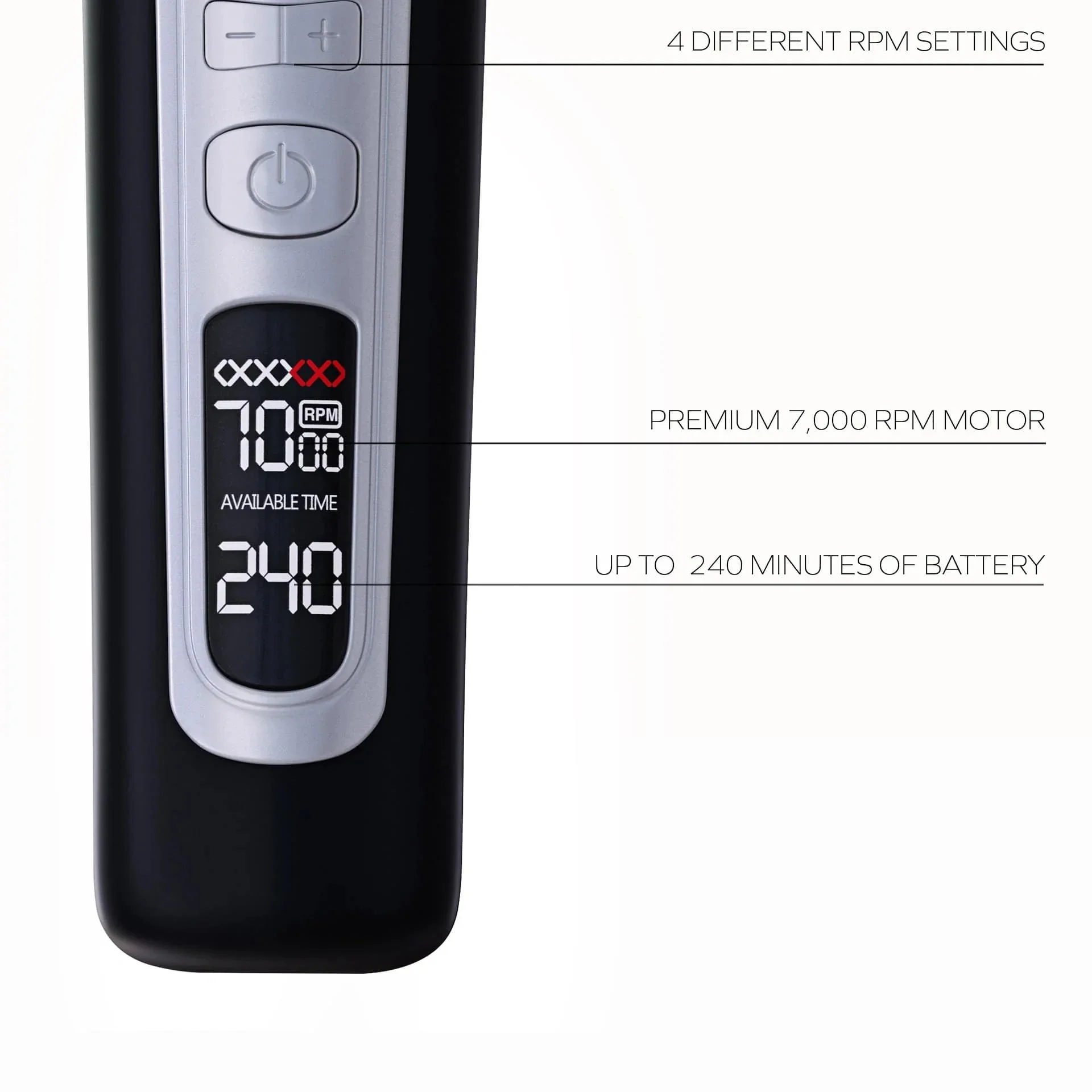 Cortadora de pelo recargable por USB, cortadora de pelo con hoja de cerámica de titanio LCD, Máquina para cortar cabello profesional de salón de fuerte potencia