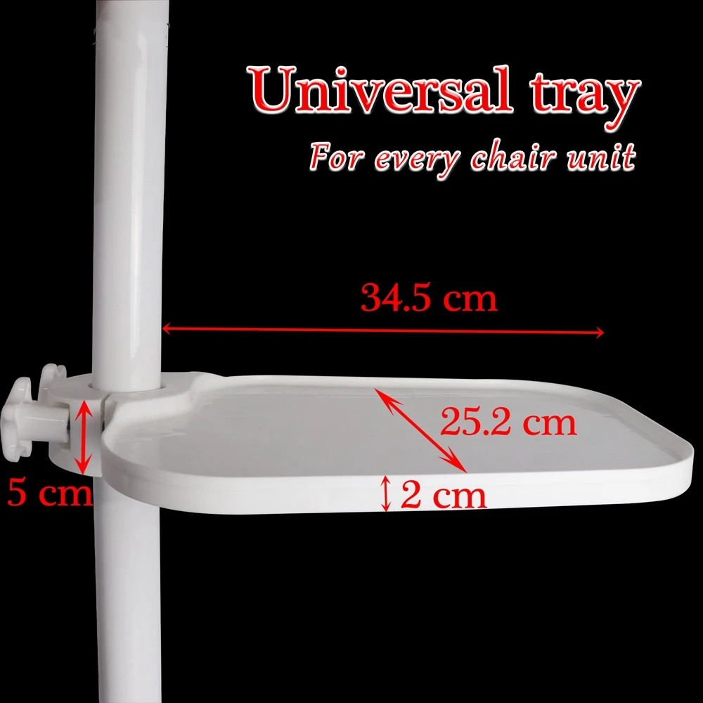 JUMTOP-bandeja escaladora de plástico Dental Universal, accesorios de unidad de silla de odontología, placa giratoria, bandeja de estante montada en poste