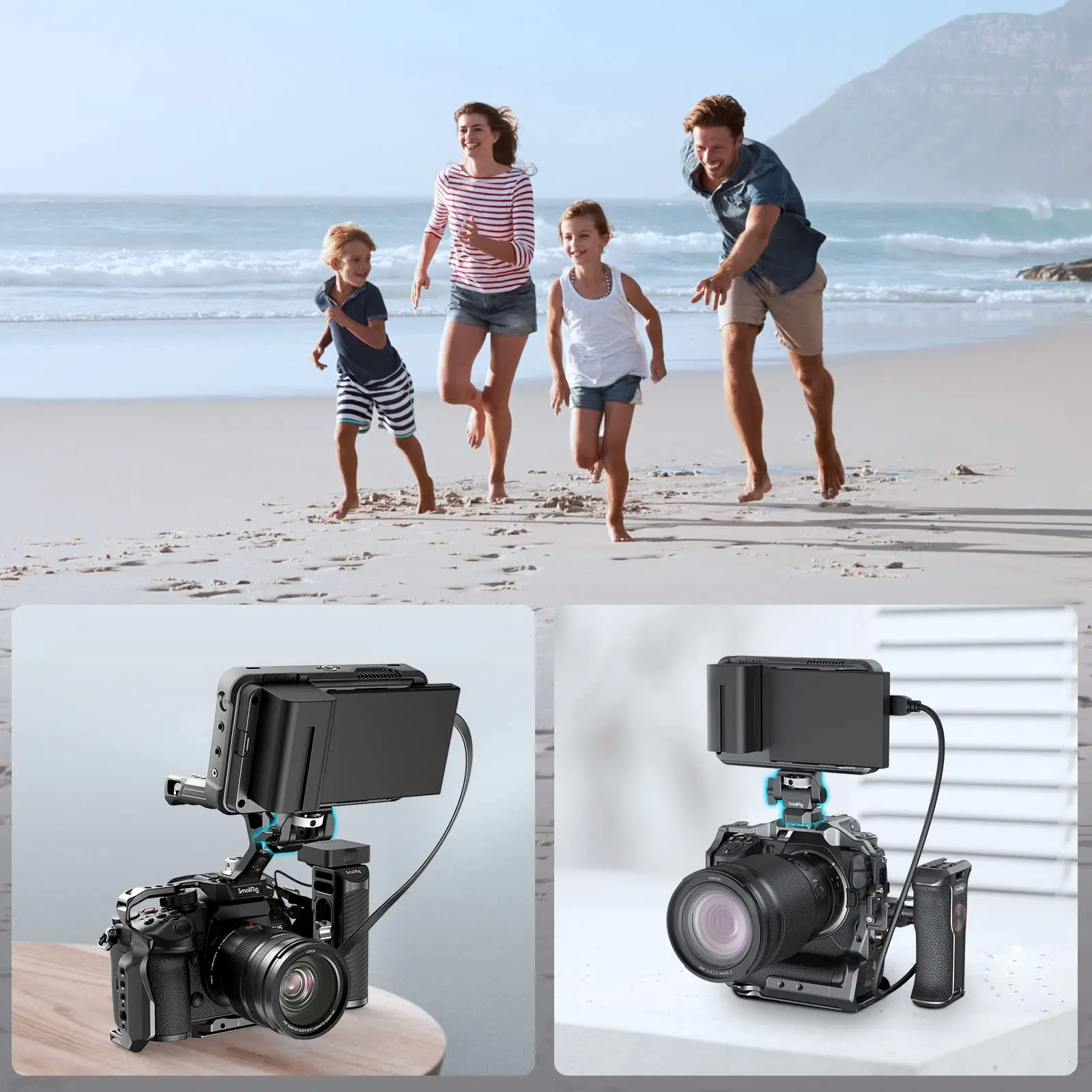 SmallRig-abrazadera para cámara DSLR, montaje de Monitor ajustable giratorio e inclinable con tornillos para luz de Flash de Monitor, accesorio DIY 2903B