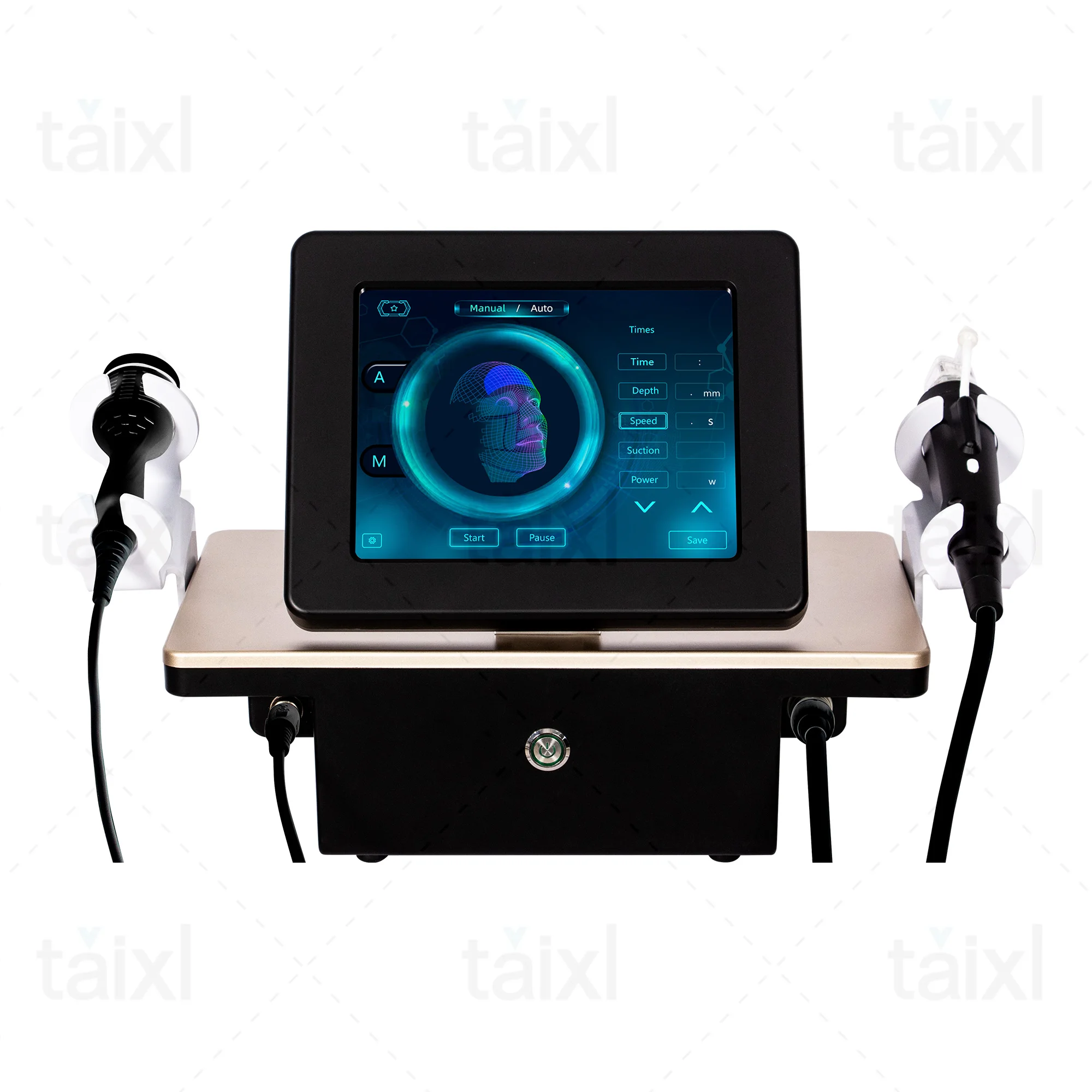 Máquina de Microagujas RF 2 en 1, Agujas de 10, 25 y 64 Pines, Microagujas Nano Fraccionadas, Máquina de Belleza para la Piel con Radiofrecuencia