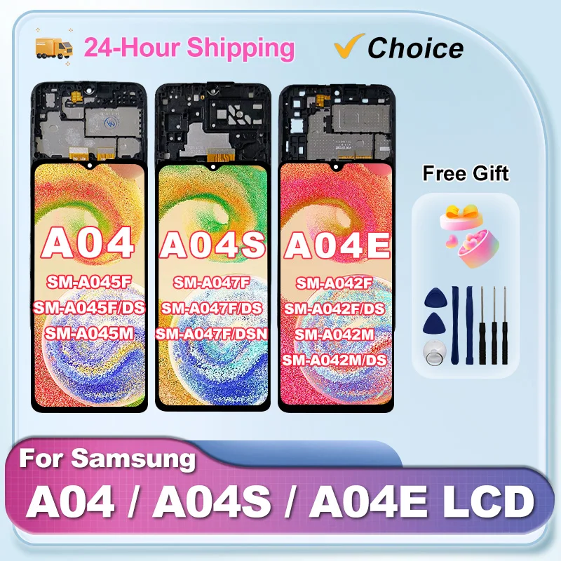 Pantalla táctil LCD A045 para Samsung Galaxy A04, A045F, A04S, A047, A047F, A04E, A042, A042F