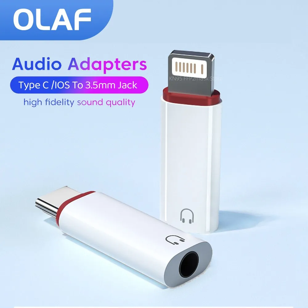 Adaptador Lightning a conector AUX de 3,5 MM para iPhone 14, 13, 12Pro, adaptador tipo C, conector para auriculares, divisor de Audio, accesorios para teléfono