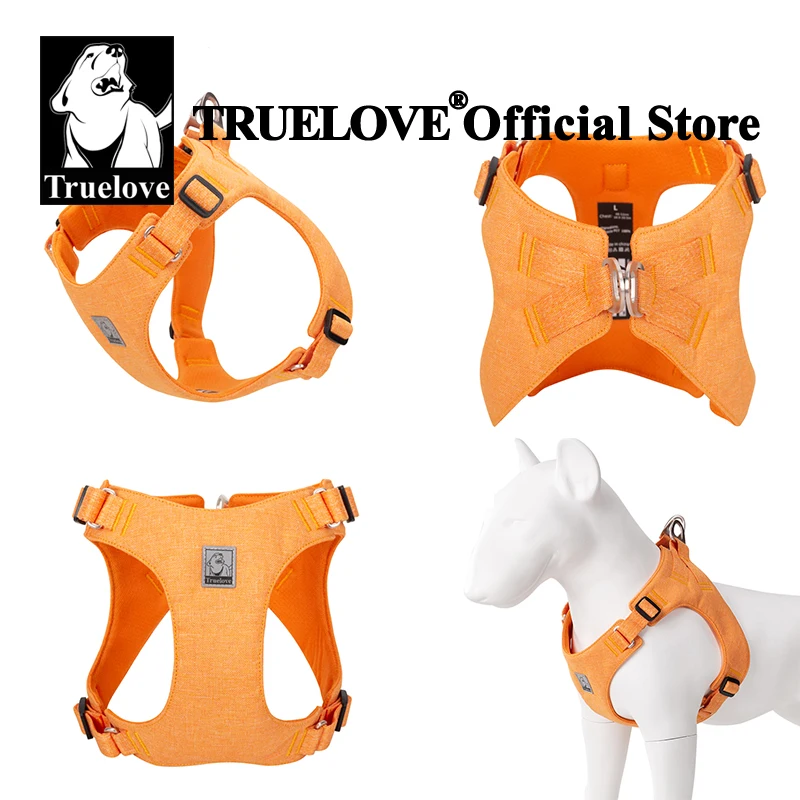 Truelove Arnés para mascotas reciclado Material reciclado ecológico ajustable de alta calidad Sin tirones Transpirable Suave Reflectante TLH3012
