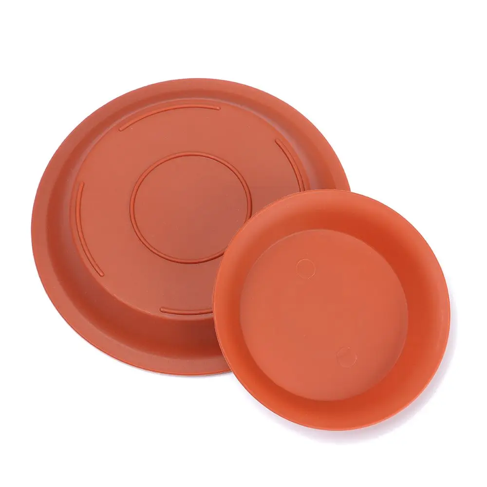 Maceta redonda para jardín, bandeja de plástico para interiores y exteriores, platillos para plantas, bandejas de goteo, 3 uds.