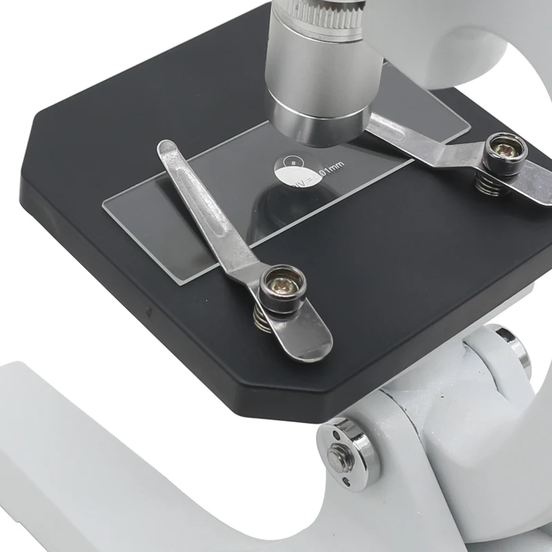 Micrómetro DIV, diapositivas de calibración de escenario de microscopio de 0,01mm, rejilla de red de vidrio óptico, regla de medición 100x100, accesorios para microscopio