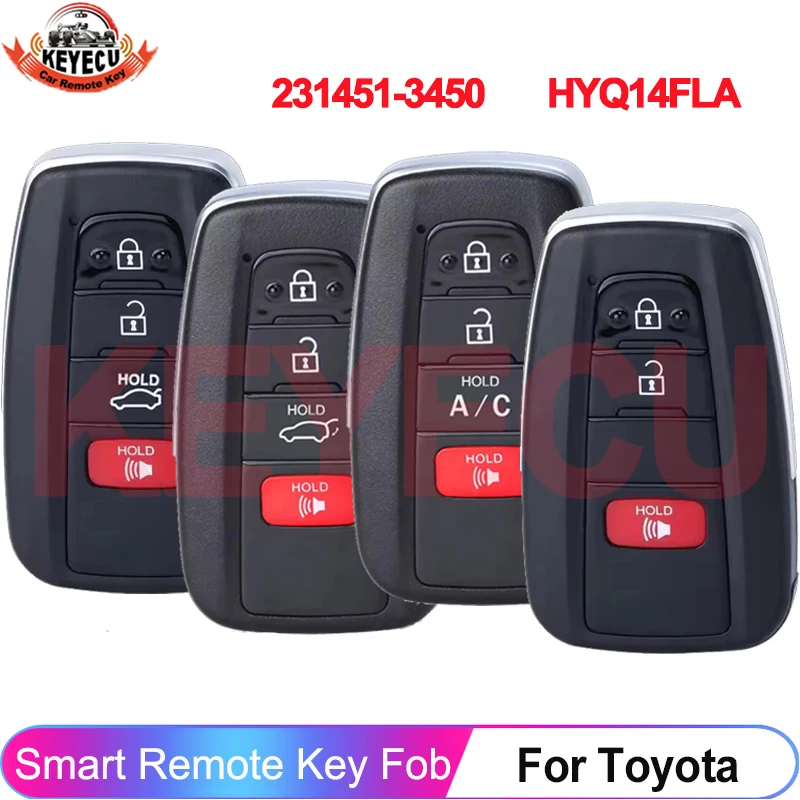 KEYECU 231451-3450 HYQ14FLA para Toyota Prius 4Runner RAV4 Highlander Camry Mirai 2018-2023 2024, Llave Remota sin Llave de 314.3MHz