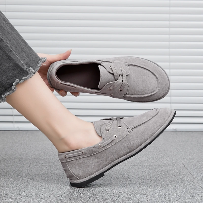 Nuevos Mocasines Planos Retro para Mujer 2026, Zapatos Mary Jane con Punta Redonda, Talla Grande, Cuero Genuino, Cómodos