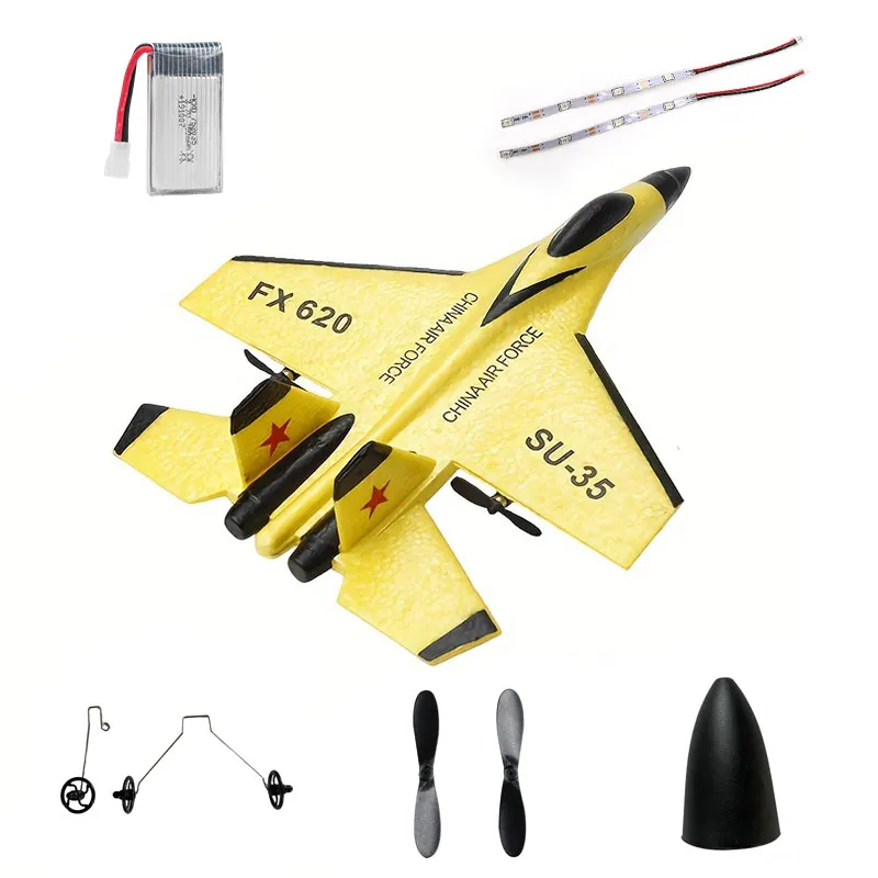 Piezas de repuesto para avión FX620 SU35 SU30 RC, accesorios, hoja de hélice/traje de aterrizaje/asiento de aterrizaje/batería/cargador