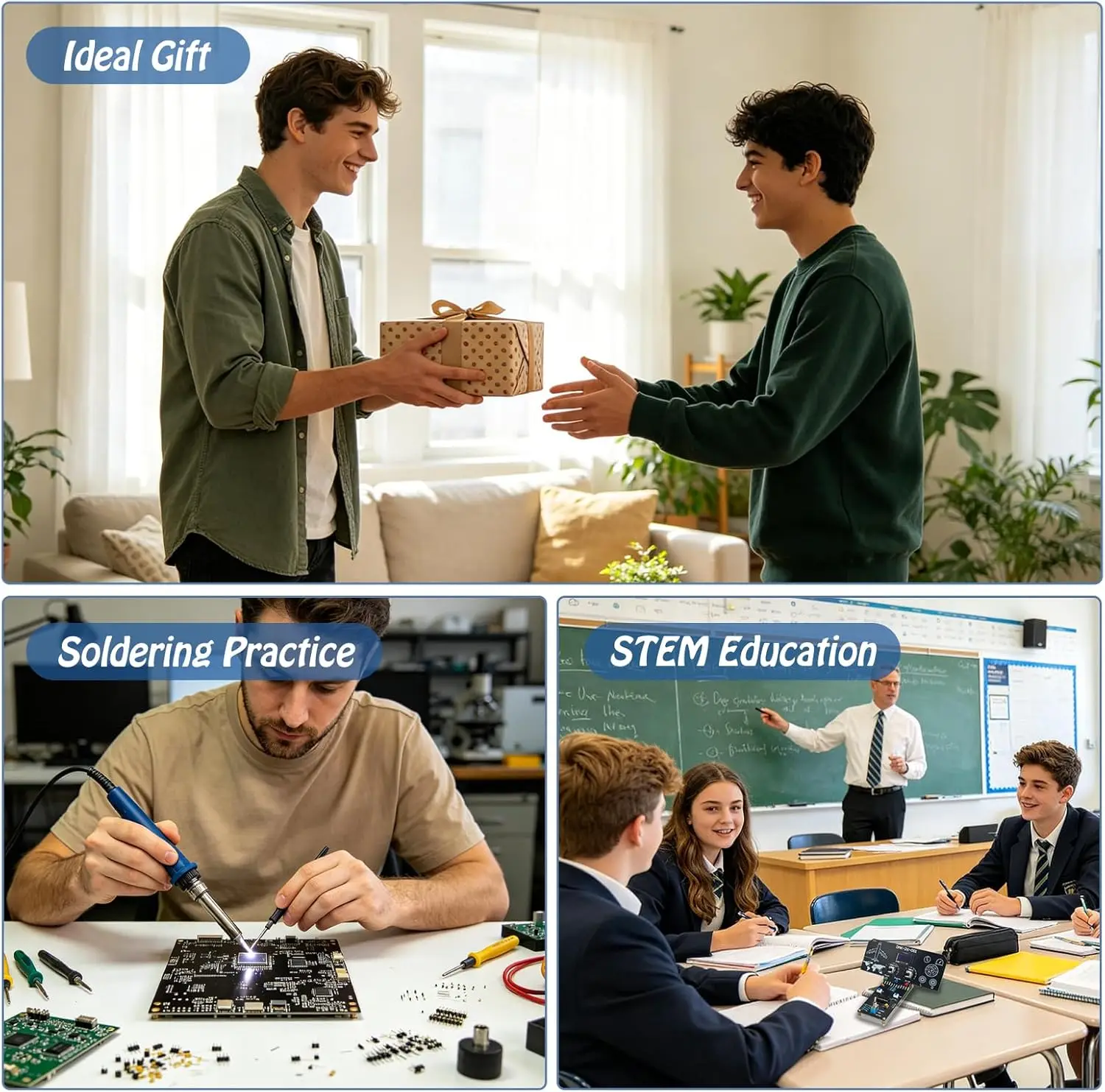 Kit de Soldadura para Simulador de Vuelo DIY con Pantalla LCD, Efectos de Sonido e Indicadores LED, Kit de Aprendizaje de Electrónica STEM para la Escuela