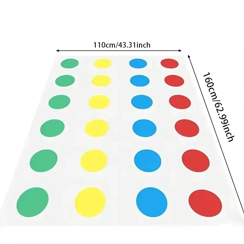 Twister Party Game - Familia Interior Exterior Cuerpo Twisting Grupo Interativo Juguetes Deportivos para Niños Adultos Ayuda Divertida