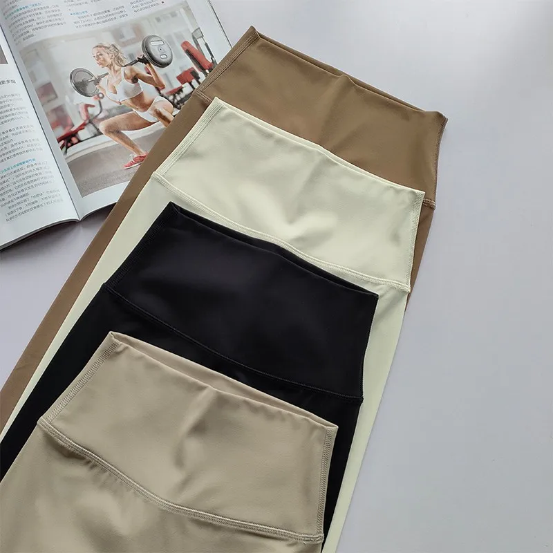 Mallas de Yoga de cintura alta para mujer, mallas deportivas suaves y transpirables, pantalones elásticos para gimnasio y Fitness, mallas deportivas de alta calidad