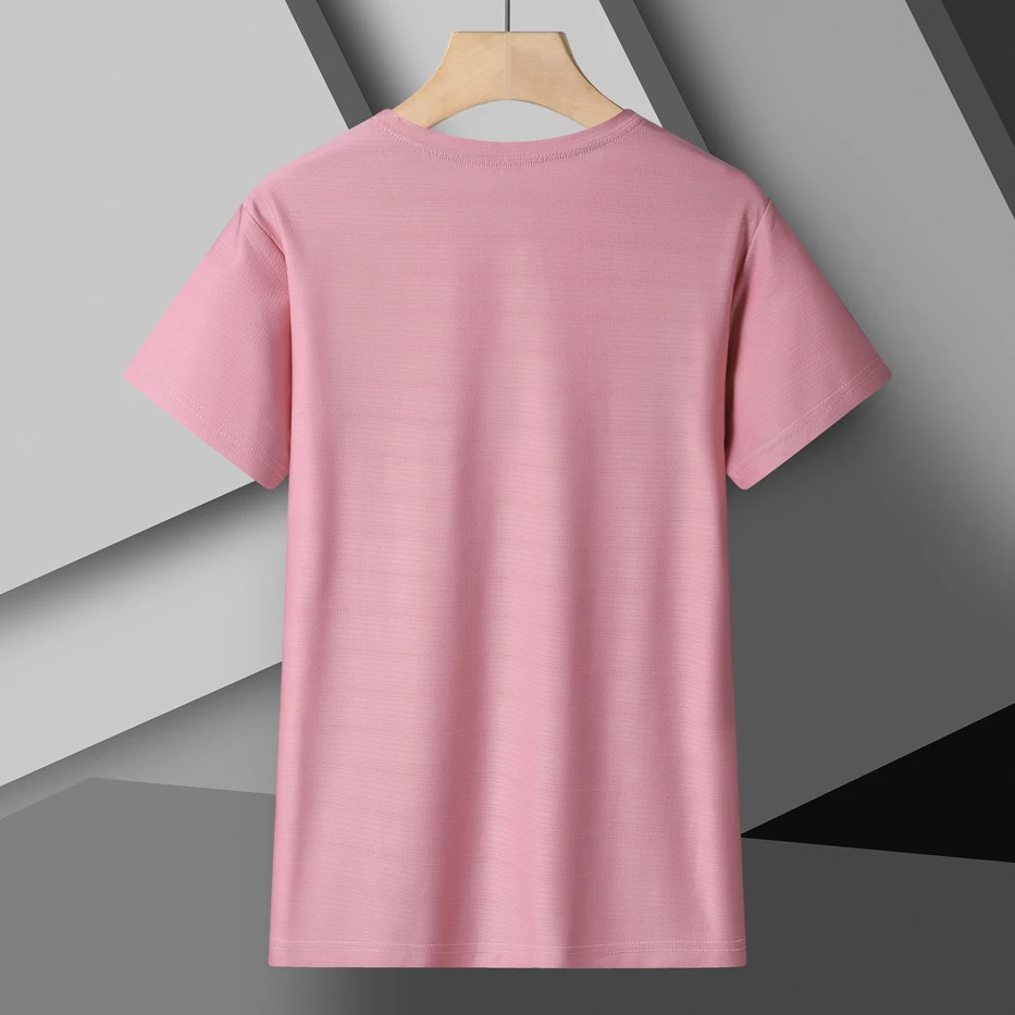 Camiseta para correr para mujer, Camiseta deportiva reflectante de alta elasticidad y transpirable para correr, mangas cortas frescas de seda helada de secado rápido para verano