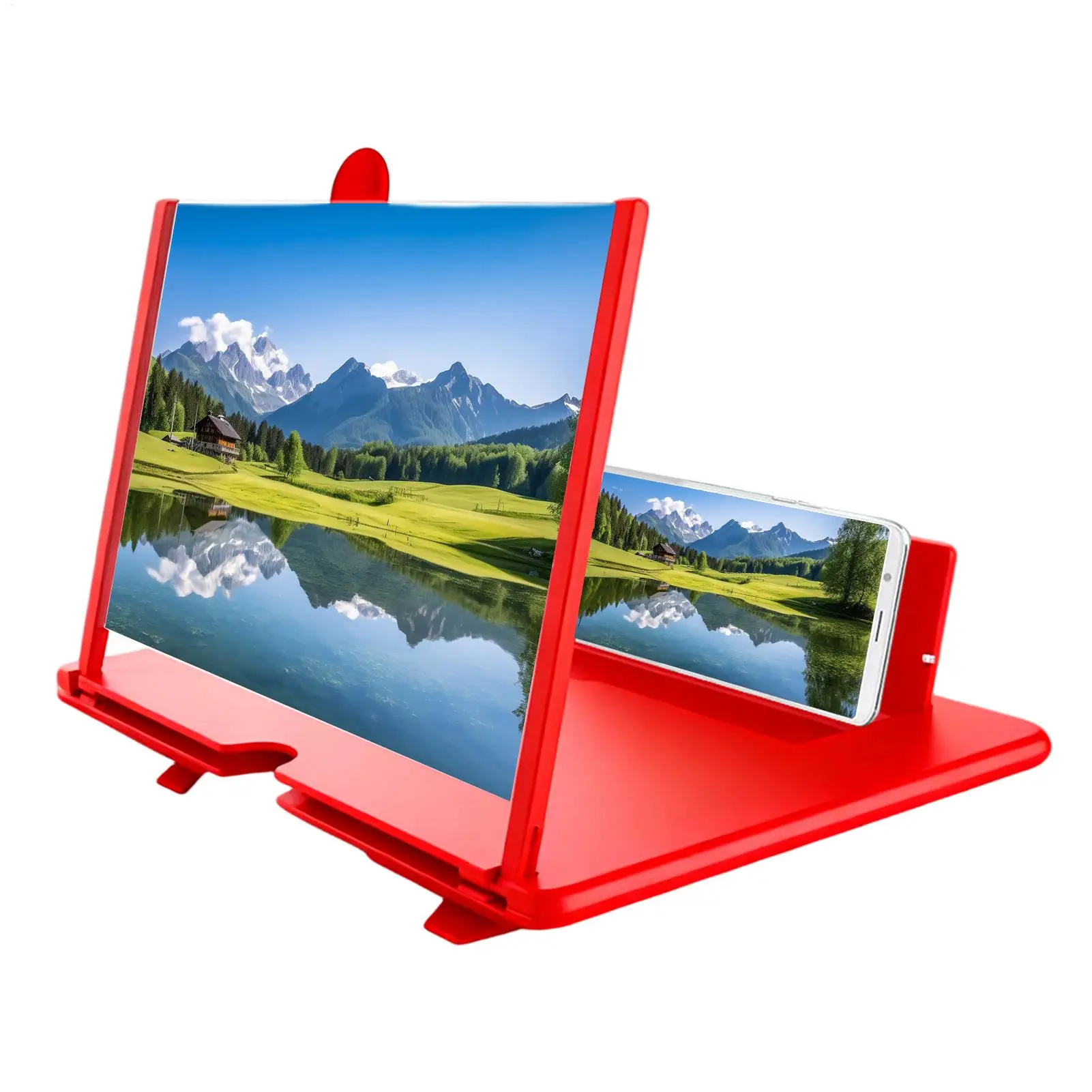 Amplificador de Pantalla para Teléfono, Lupa 3D HD de Sobremesa para Celulares, Ideal para Personas Mayores, Ver Videos, Noches de Cine, Hogar, Viajes y Descanso