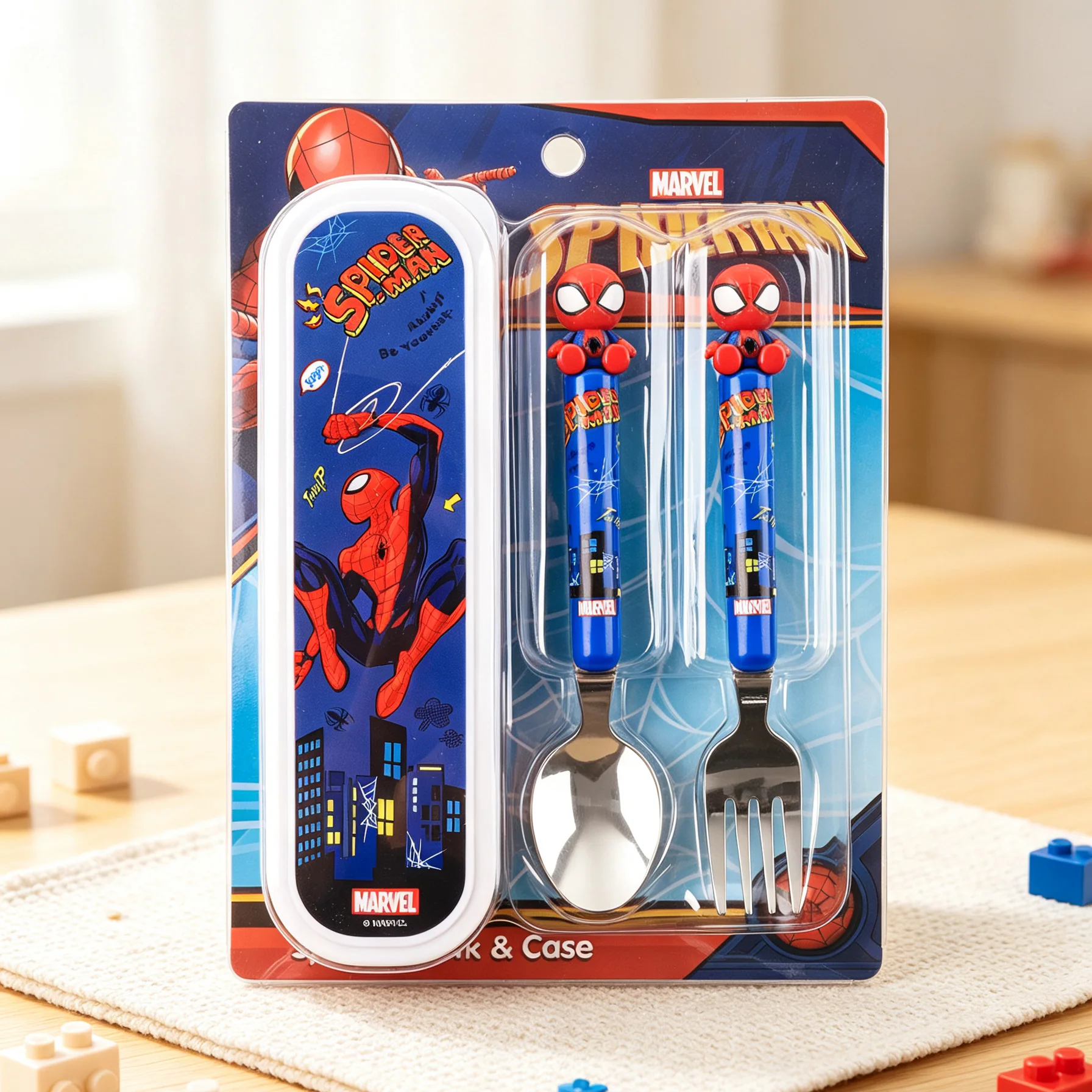 Juego de Cubiertos de Spider-Man, Cuchara, Tenedor, Vajilla de Acero Inoxidable, Utensilios de Comedor, Regalo con Personajes para Fanáticos, Cumpleaños, Días Festivos