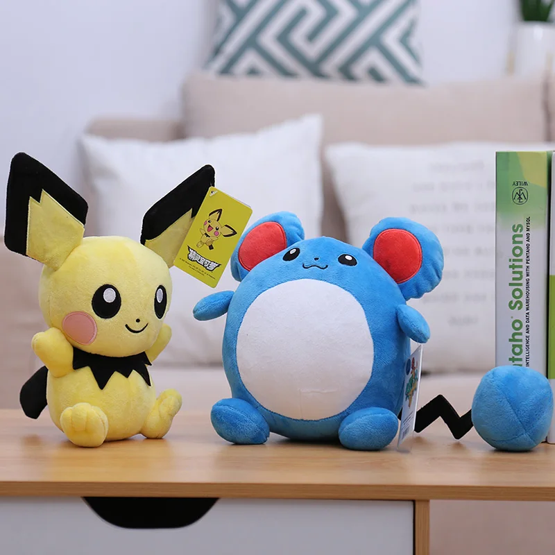 Peluche de Pokémon, Pikachu, Charizard, Gengar, Squirtle, Espeon, Glaceon, Umbreon, juguetes de dibujos animados suaves, regalo.
