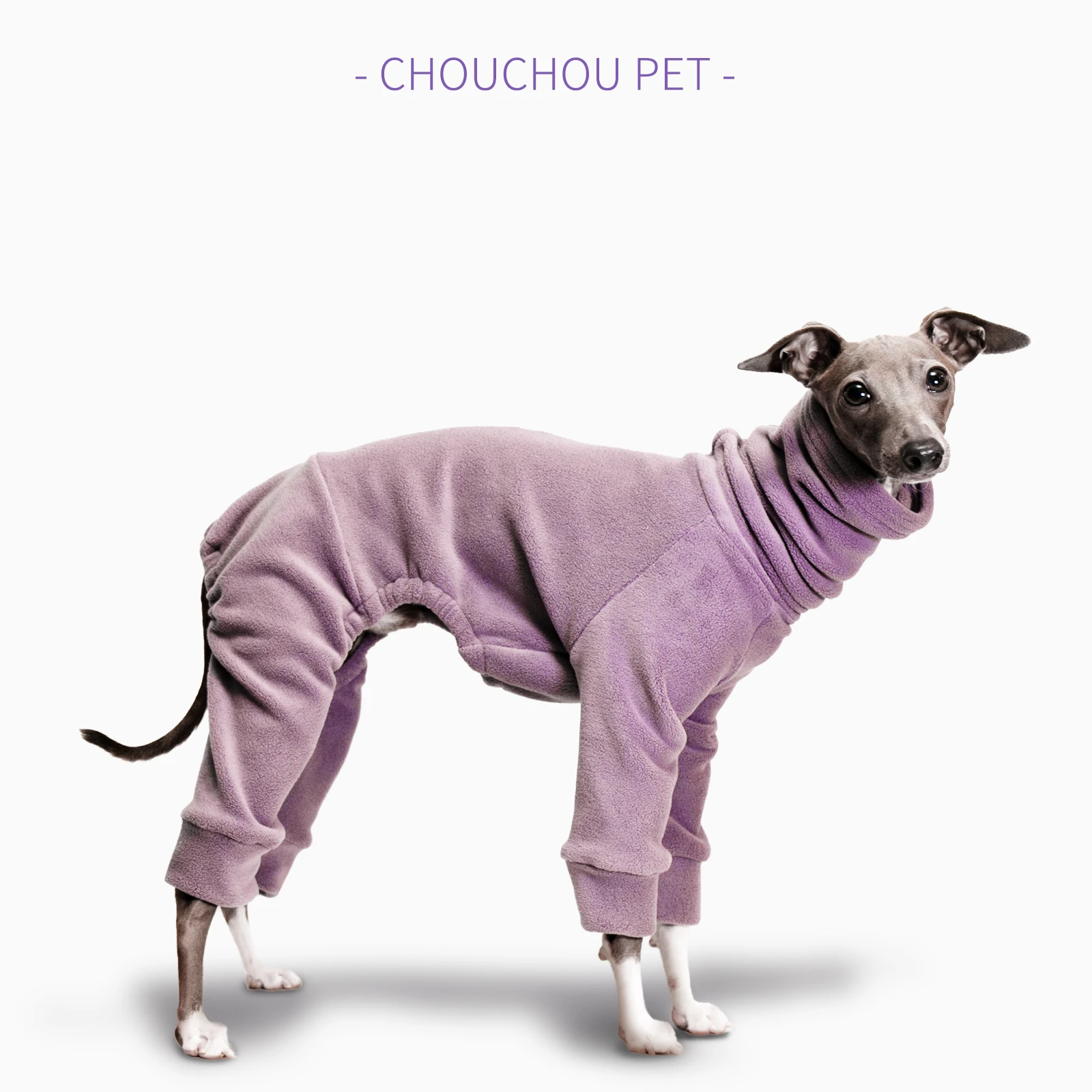Whippet Galgo Italiano Ropa Polar Jammies Invierno cuello alto estiramiento ropa para mascotas