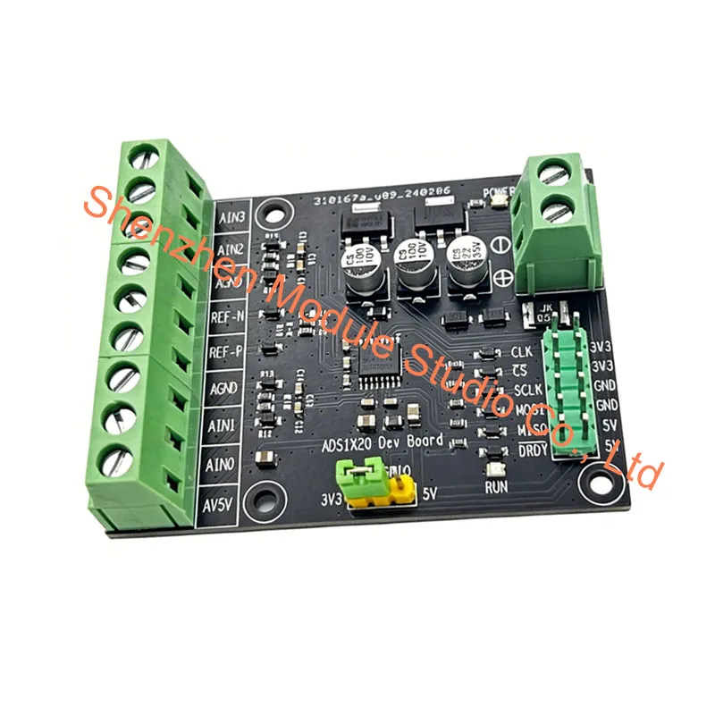 Módulo ADC de Alta Precisión de 24 Bits ADS1220, Compatible con Sensor de Puente, Medición de Temperatura, Termopar, RTD, Sensor de 2/3/4 Hilos