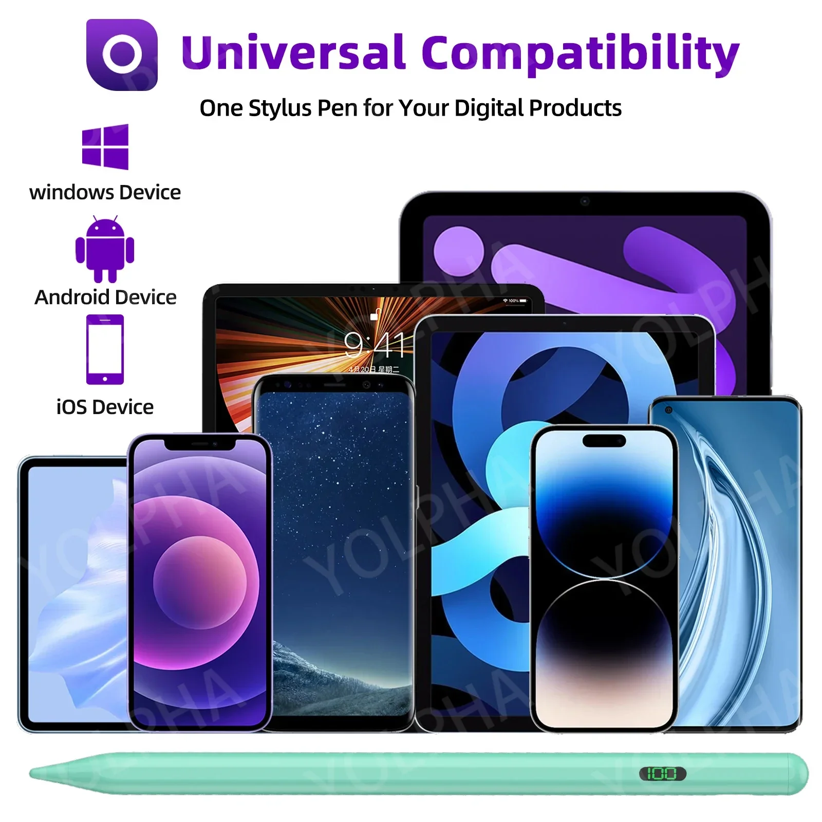 Lápiz Óptico Universal para iPad 2018-2024 y Teléfono Móvil, Lápiz Táctil para Pantalla Táctil Android Xiaomi HUAWEI IOS Samsung, Magnético Digital