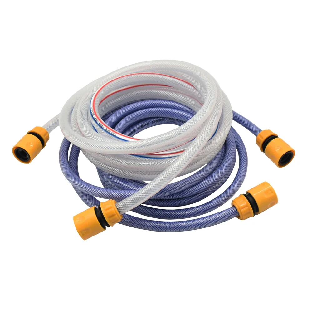 Manguera de riego para jardín, Conector de tubo de Pvc para lavado de coches, herramientas de riego de flores, 5m-20m, 1/2, 5/8, 3/4, 1 ", 1/2